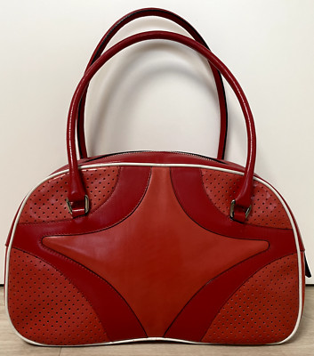 org. Prada Bowling bag , Vitello Drive, rot
