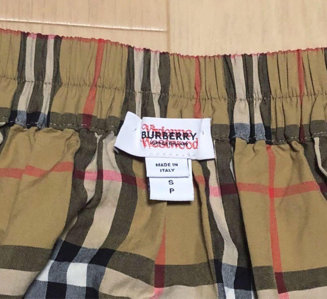 VIVIENNE WESTWOOD x BURBERRY Nova Check Shorts Beige Size S USED