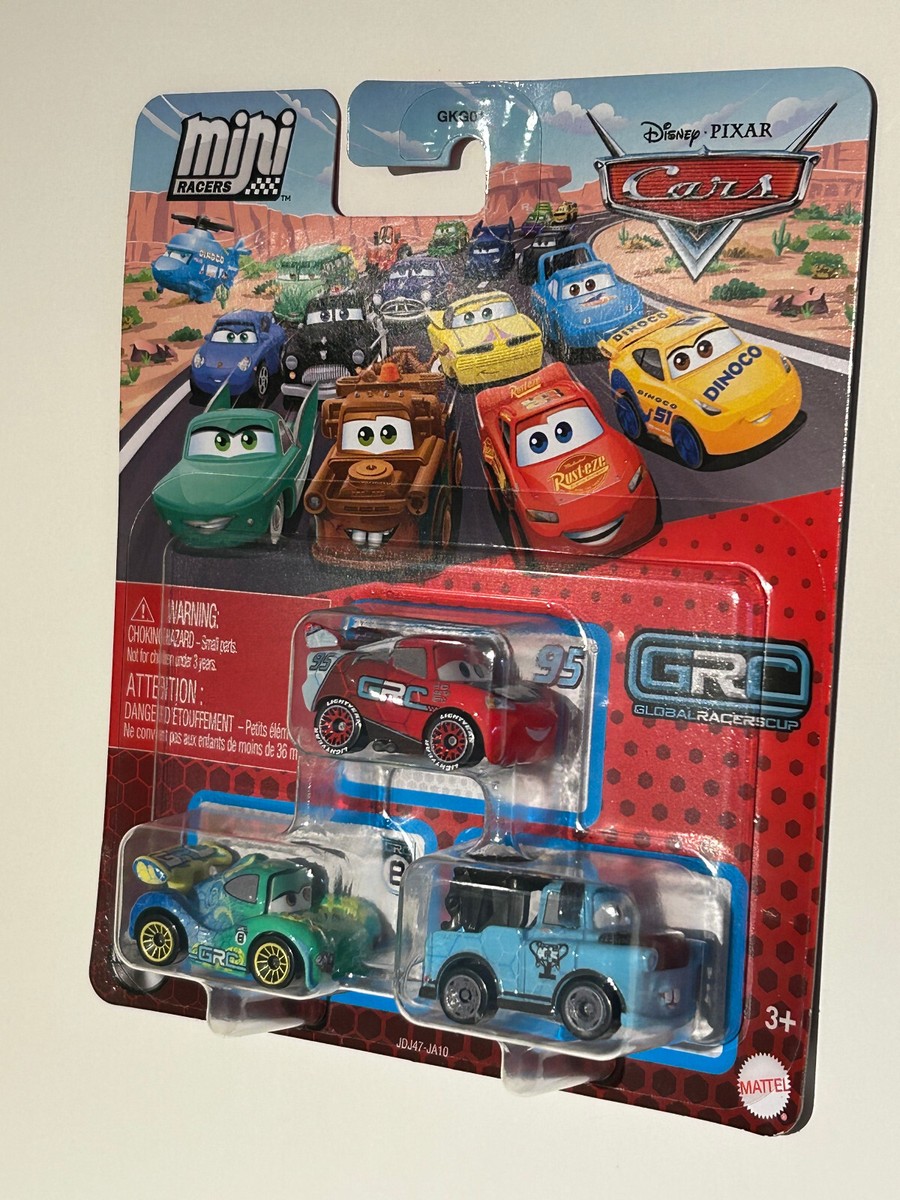 New! Pixar Cars Disney Mini Racers GRC Lightning McQueen Carla