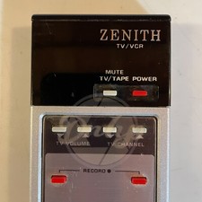 Zenith TV VCR Remote Control Size J Battery USA 1980s Vintage