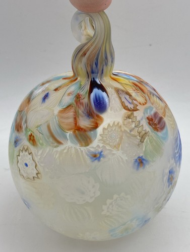 VTG Murano Millefiori Egg/Oval Shape Blown Glass Ornament Matte NEW OLD STOCK - Picture 3 of 13