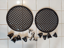 8" INCH GRILL WAFFLE SPEAKER SUB WOOFER SPEAKER GRILLS WITH CLIPS AND SCREWS