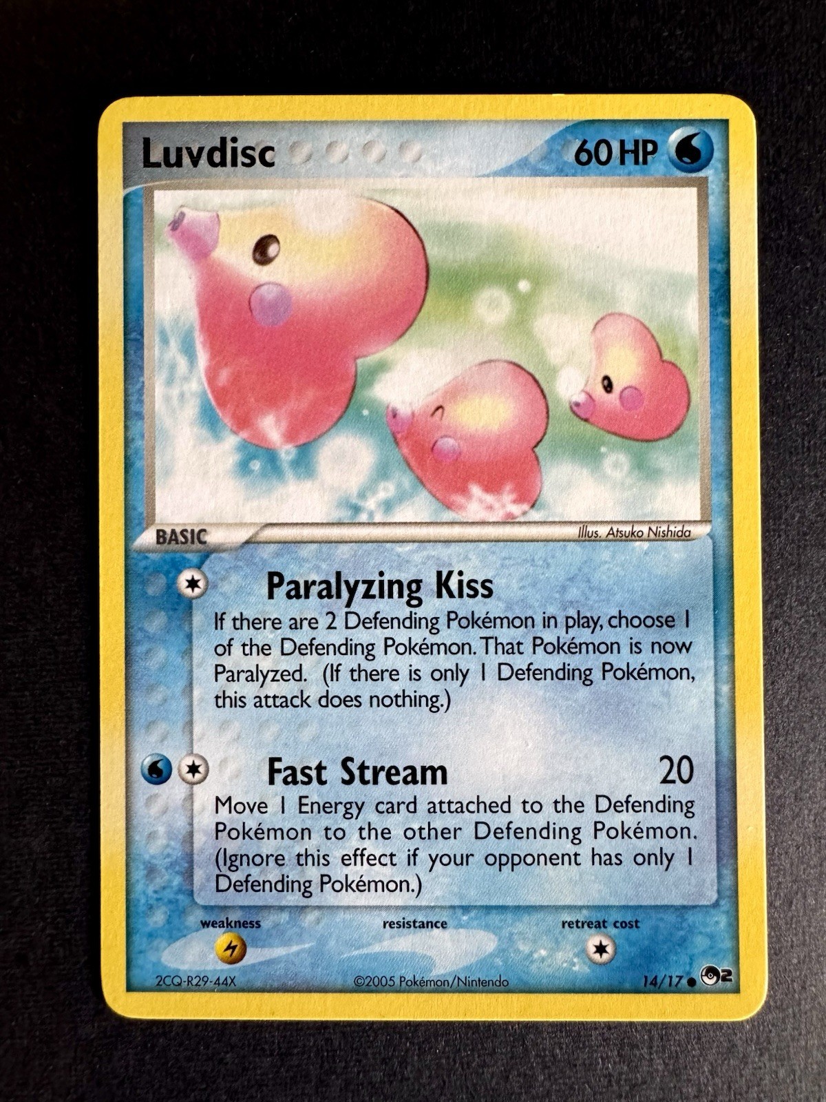 Luvdisc 14/17 Common POP Series 2 Promo Pokemon Card