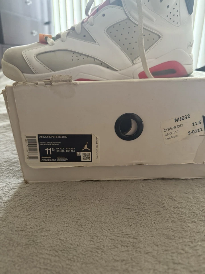 Air Jordan 6 Retro Liebre Alterna Para Hombre Talla 11.5 Foto 4 de 4