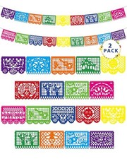 36 FT Cinco De Mayo Decorations, 2 Pack Mexican Party Banner, Plastic Fiesta ...