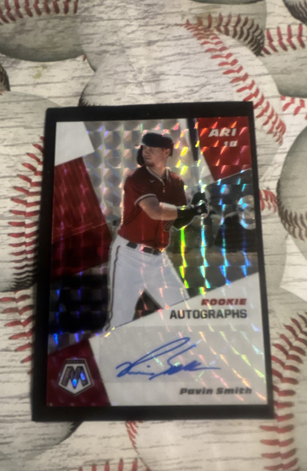 2021 Panini Mosaic - Rookie Autographs Mosaic Pavin Smith #RAM-PS (AU, RC)