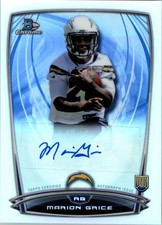 2014 Bowman Chrome Rookie Autographs Refractors #RCRAMG Marion Grice Auto - FB
