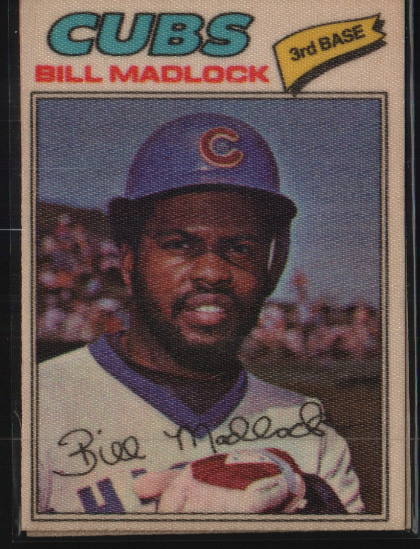 1977 Topps Cloth Stickers  #25 - Bill Madlock VAR  - Two  (**)  77-113
