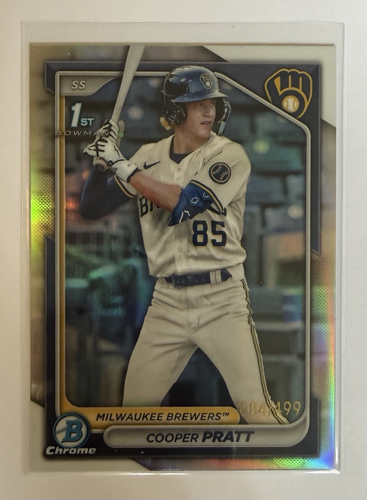 ~ Cooper Pratt 2024 Bowman Chrome Prospects Refractor /499 #BCP-137