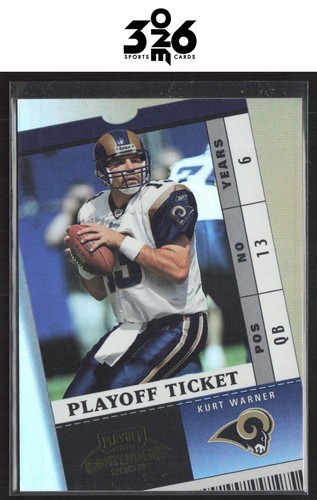 Kurt Warner #34 2003 Playoff Contenders card