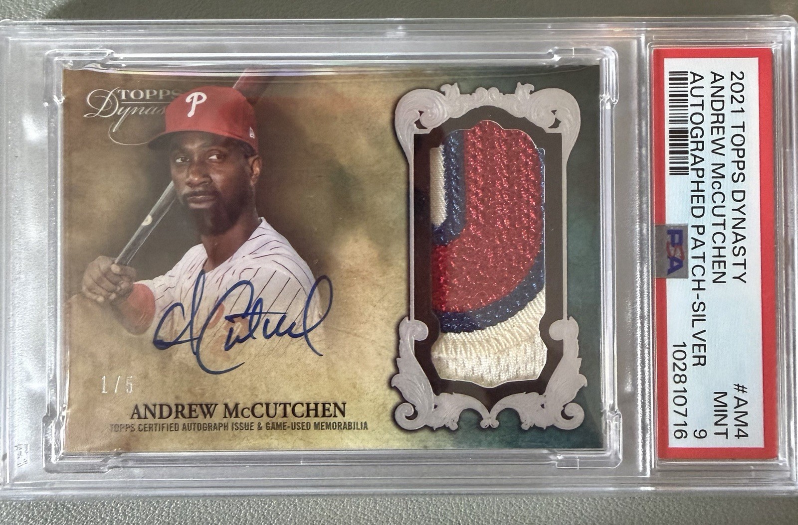 2021 Topps Dynasty Andrew Mccutchen Dynastic Data Autograph /5  Great Patch!