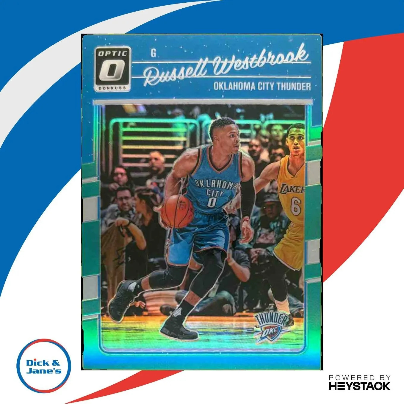 2016-17 Donruss Optic Russell Westbrook Aqua 3/25 #145 Oklahoma City Thunder