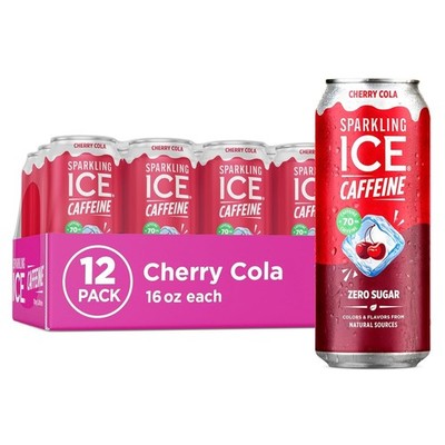 Sparkling Ice  Caffeine Soda Shoppe Cherry Cola Perfectly Caffeinated  Sparkling