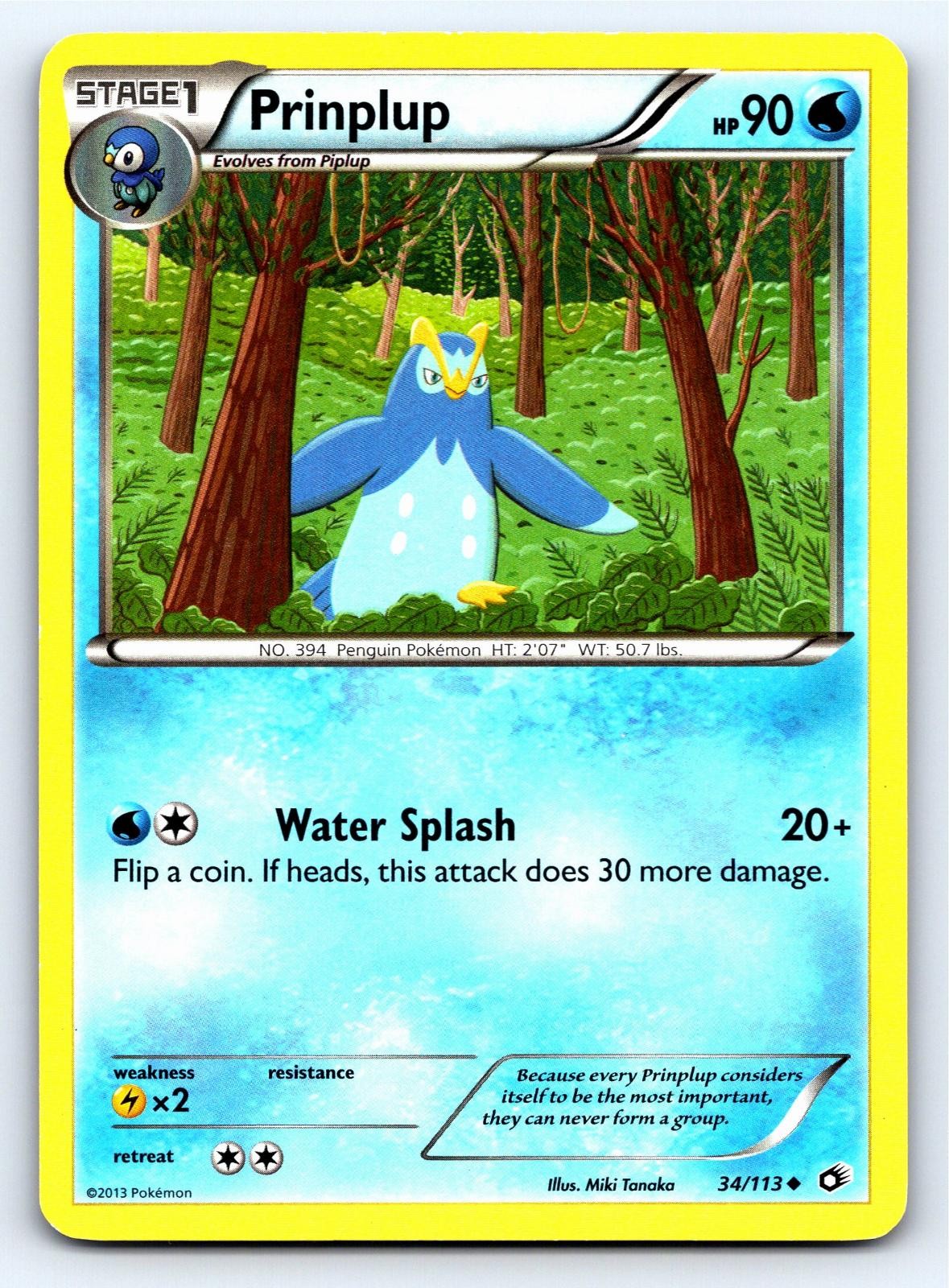Prinplup 34/113 Uncommon Legendary Treasures Pokemon Near Mint
