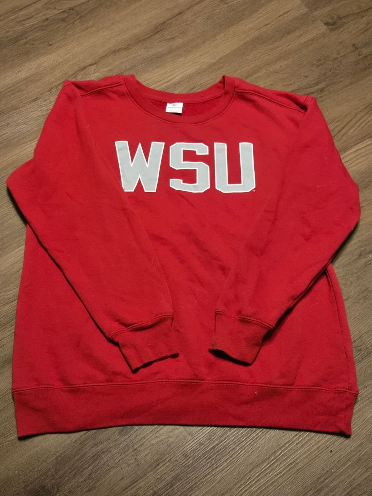 Top of the World Red Vintage WSU Crewneck Sweatshirt with White Letters