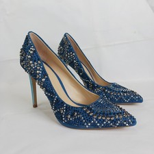 GIANNI BINI Heels Sz 10 M Mairah embellished Sparkly Blue/Graphite Party