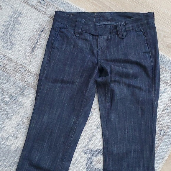 True Religion Dark Denim Cuffed Jeans Trouser Pants Sz25 thumbnail 3