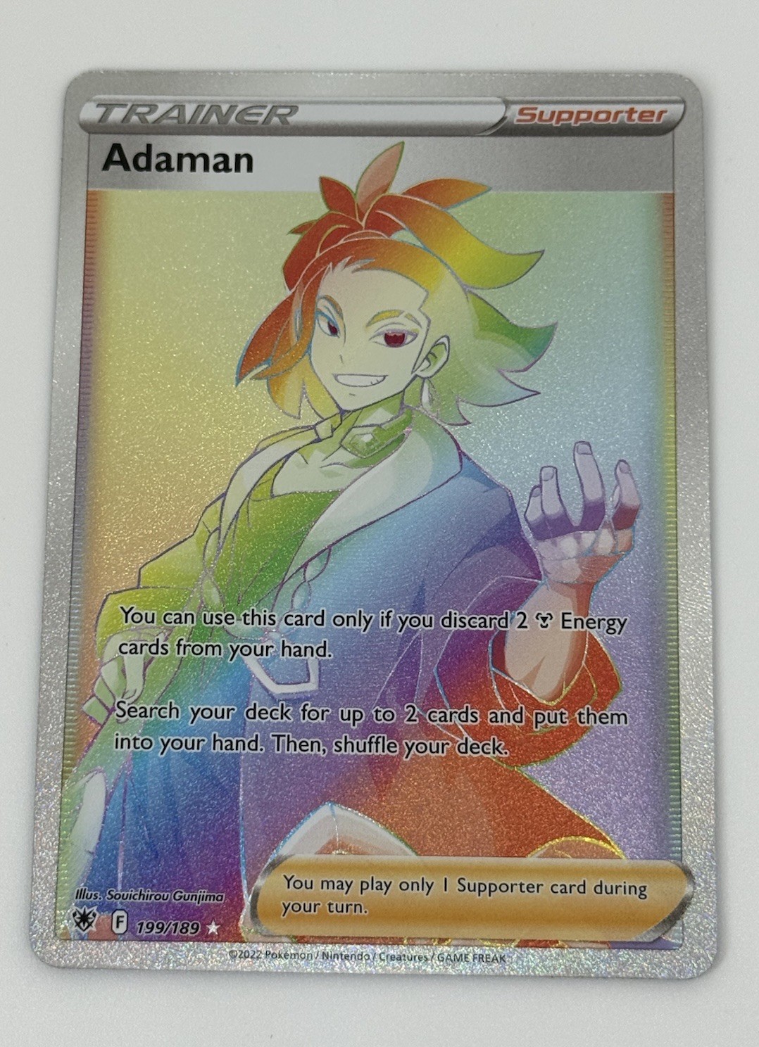 Pokemon Sword & Shield Astral Radiance Adaman Secret Rainbow Rare 199/189