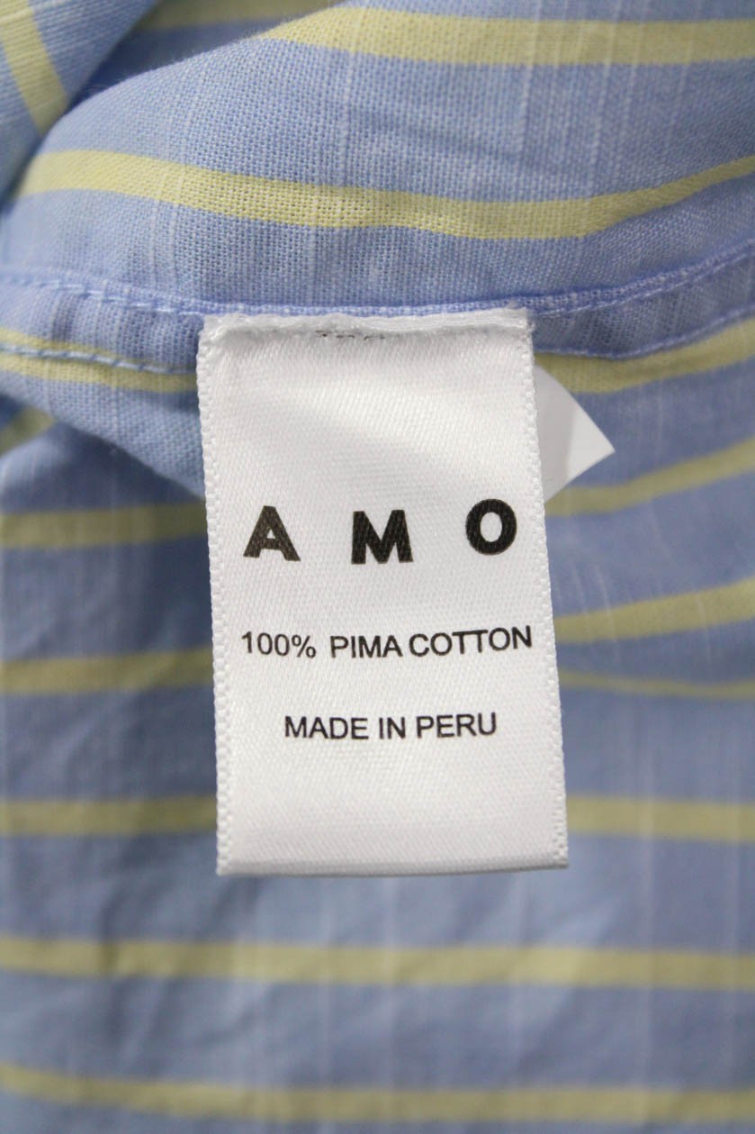 Amo Women Basic Striped Collared Button-Up Long S… - image 4