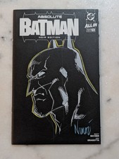 Absolute Batman #1 Noir Edition vuoto FIRMATO E ABBOZZATO da Eddie Nunez Megacon