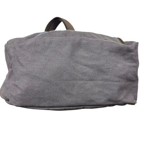 Duluth Trading Gray Brown Canvas Double Handle Bag Tote Shoulder Handbag Travel - Picture 13 of 17