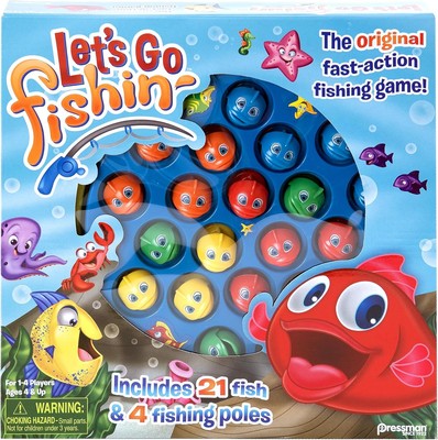 Pressman Let's Go Fishin' Game   Classic Fast-Action Fishing Game for Kids