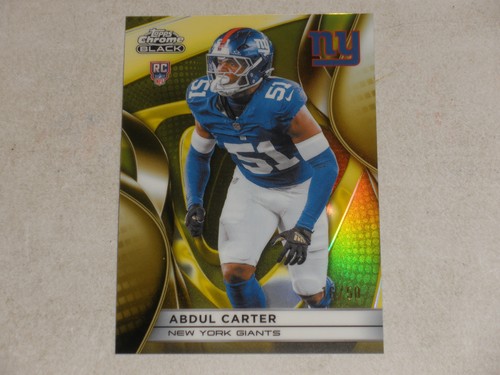 2025 Topps Chrome Black Rookie Gold Refractor #135 Abdul Carter RC 16/50