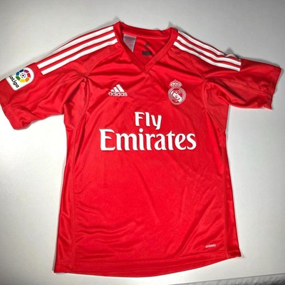 Adidas Real Madrid Fußballtrikot - rot - Fly Emirates - Kindergröße 13-14 Jahre