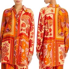 NWOT Farm Rio Forest Mixed Scarves Chemise Tunic Size Medium