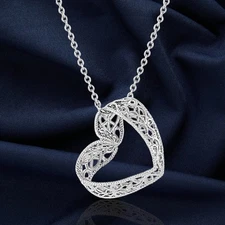 Montana Silversmiths Heartstring Silver Filigree Heart Necklace MSRP $55 - NEW