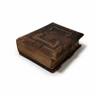 Antique Photo Album Leather 32 identified Indiana images Tooled Leather Photo