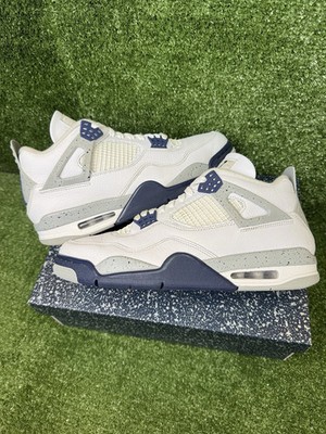 Size 11 - Air Jordan 4 Retro Mid Midnight Navy White Blue CLEAN | eBay