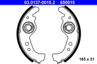 ATE Bremsbackensatz 03.0137-0015.2 FüR Fiat Abarth Lancia Seat Autobianchi FSO