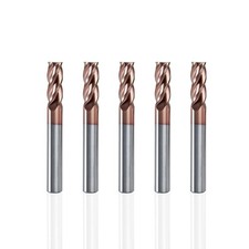 5/16" 4 Flute TiSiN Coated Carbide End Mill for Aluminum, Steel, Plastic