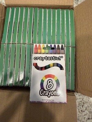 Craytastic! Bulk Crayons, 30 Individual Boxes of 8 colors/count Class Pack - ...