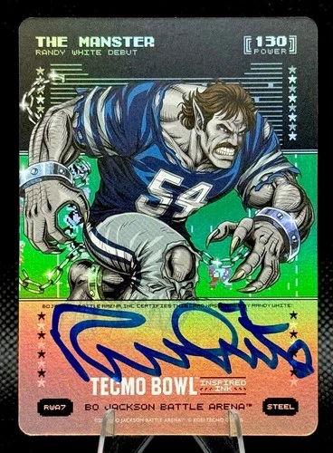 Bo Jackson Battle Arena Tecmo Bowl Inspired Ink The Manster Randy White Auto