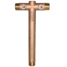 Legend Valve 1" x 11" No Lead Tank Tee, 1 Hole in Bronze - 312-195NL