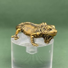 Brass Iguana Lizard Figurine Miniature