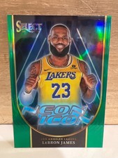 2023-24 Panini Select Neon Icons Green Prizm LeBron James #12 0t2