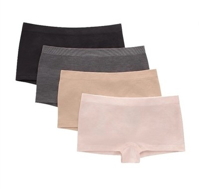   Hanes Girls Tagless Underwear 4pk Boyshort Neutrals Size XL 