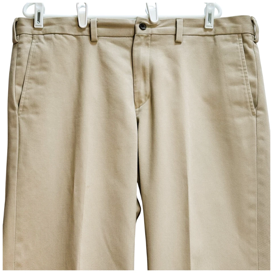 Eddie Bauer Pants Chino Flat Front Wrinkle Resistant Straight Leg Men's Sz 38x30 - Image 2 of 4