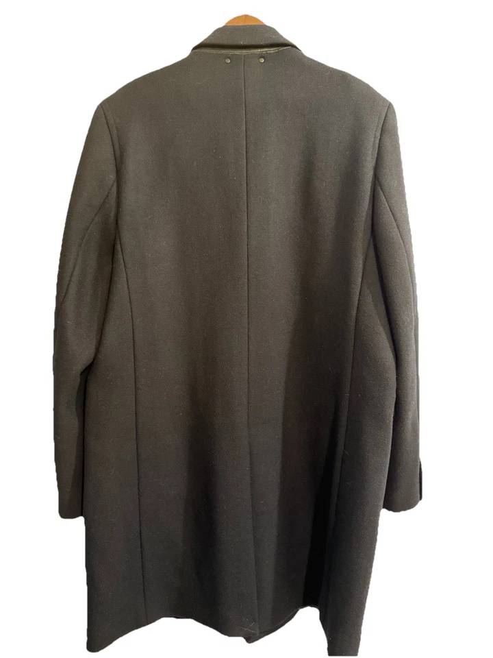 COACH Long Overcoat Crosby Chesterfield Wool/Angora Blend Black Men Size XL - Image 4 of 4