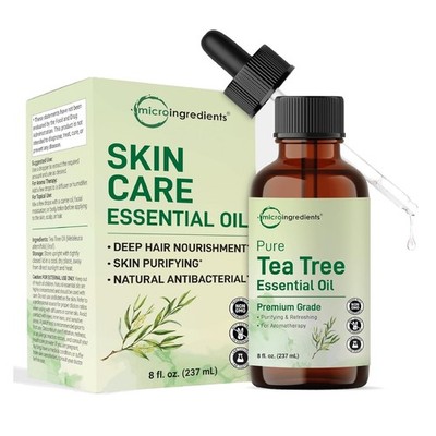 Pure Tea Tree Essential Oil 8 oz - Versatile for Aromatherapy & DIY Projects