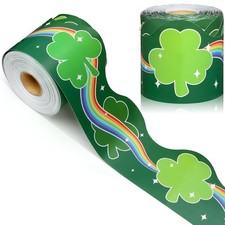 Dispowreath 68.9 Feet St Patrick's Day Shamrock Bulletin Board Border Decorat...