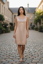 adrianna papell evening dress Flapper Style Mauve Size 4