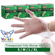 2000PCS Disposable PE Plastic Gloves for Food Prep Cooking Cleaning Restaurants