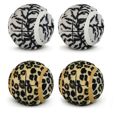 INSUM Pre-Cut Tennis Balls for Walkers, 4 Pack Walker Glide 2.5", Leopard
