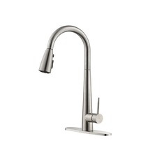 18.9" High Modern Stainless Steel Kitchen Sink Faucet Single Handle Pull Down De