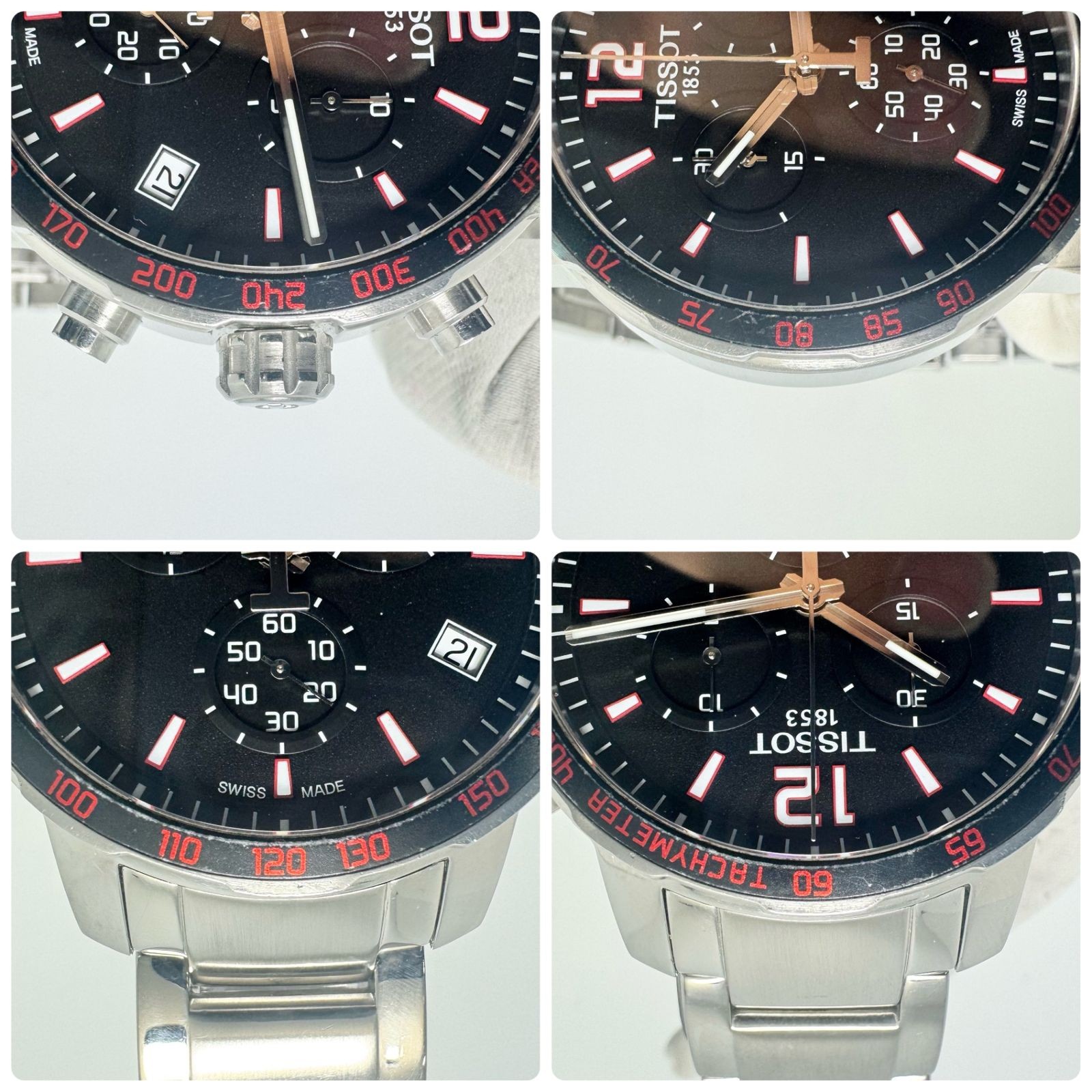 Tissot T-Sport Quickstar Chronograph Quartz Men Black 100m Waterproof image 3