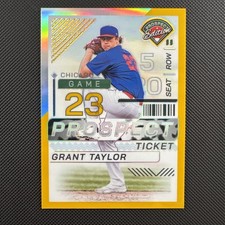 2024 Panini Prospect Edition #56 Grant Taylor Gold Holo #10/10 Bookend